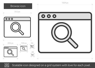 Image showing Browse line icon.