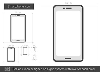 Image showing Smartphone line icon.