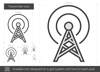 Image showing Transmitter line icon.