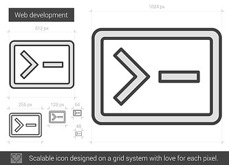 Image showing Web development line icon.