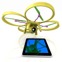 Image showing Drone with tablet pc