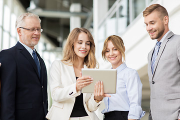 Image showing business people with tablet pc computers at office