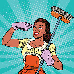 Image showing Cleaning staff. household equipment tools