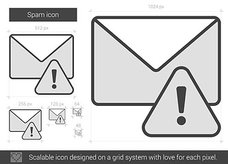 Image showing Spam line icon.