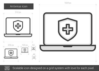 Image showing Antivirus line icon.