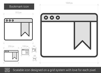 Image showing Bookmark line icon.