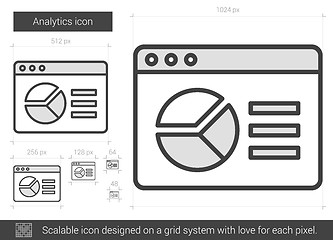 Image showing Analytics line icon.