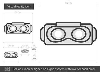 Image showing Virtual reality line icon.