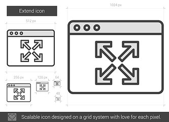 Image showing Extend line icon.