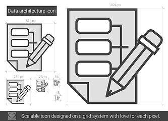 Image showing Data architecture line icon.