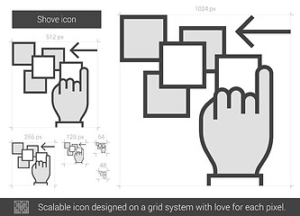 Image showing Shove line icon.