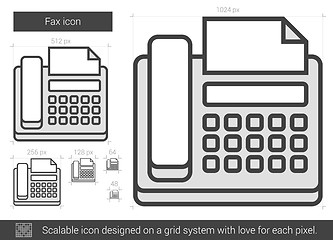 Image showing Fax line icon.