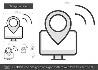 Image showing Navigation line icon.