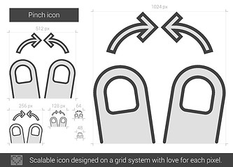 Image showing Pinch line icon.