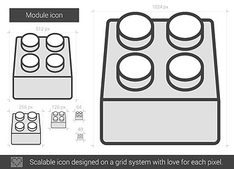 Image showing Module line icon.