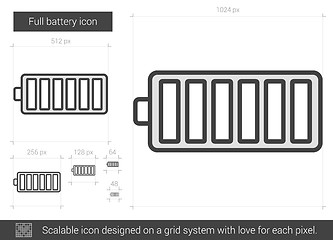Image showing Full battery line icon.