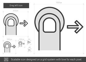 Image showing Drag right line icon.