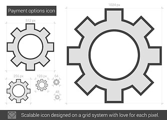 Image showing Payment options line icon.