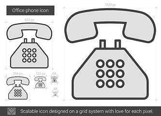 Image showing Office phone line icon.