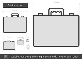 Image showing Briefcase line icon.