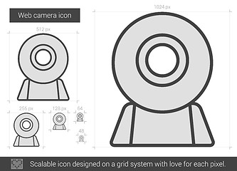 Image showing Web camera line icon.