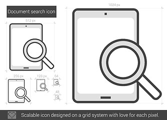 Image showing Document search line icon.