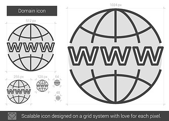 Image showing Domain line icon.