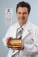 Image showing Optometrist with spectacles