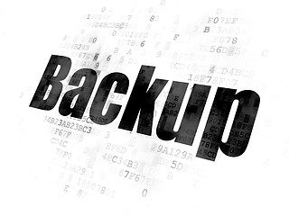 Image showing Database concept: Backup on Digital background