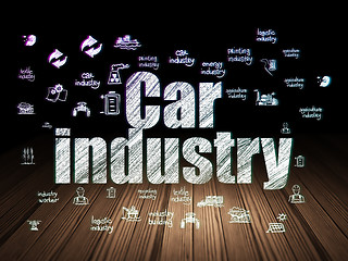 Image showing Industry concept: Car Industry in grunge dark room