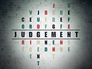 Image showing Law concept: Judgement in Crossword Puzzle