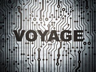 Image showing Travel concept: circuit board with Voyage