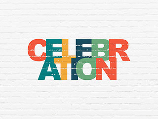 Image showing Entertainment, concept: Celebration on wall background