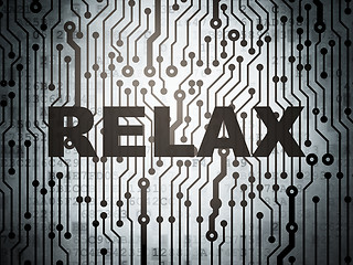 Image showing Holiday concept: circuit board with Relax