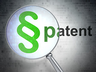 Image showing Law concept: Paragraph and Patent with optical glass