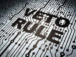 Image showing Political concept: circuit board with Veto Rule
