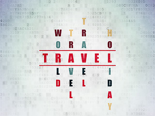 Image showing Travel concept: Travel in Crossword Puzzle