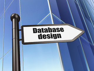 Image showing Programming concept: sign Database Design on Building background