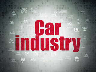 Image showing Industry concept: Car Industry on Digital Data Paper background