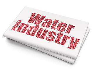 Image showing Industry concept: Water Industry on Blank Newspaper background