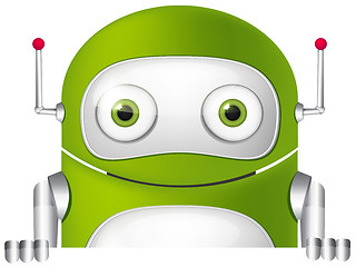 Image showing Cartoon Character green robot