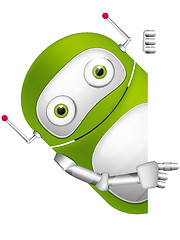 Image showing Cartoon Character green robot