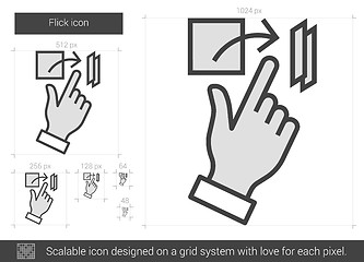 Image showing Flick line icon.