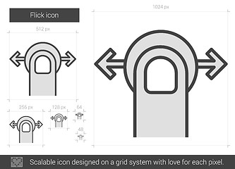 Image showing Flick line icon.