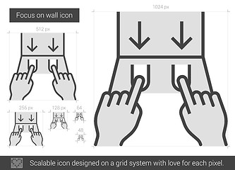 Image showing Wall focus line icon.