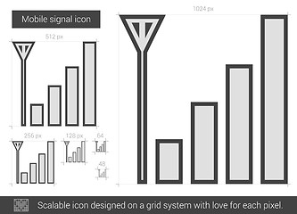 Image showing Mobile signal line icon.