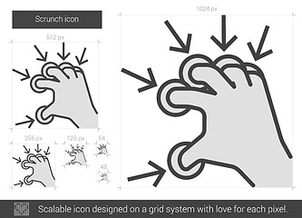 Image showing Scrunch line icon.