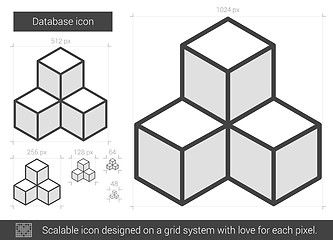 Image showing Database line icon.