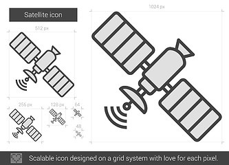 Image showing Satellite line icon.