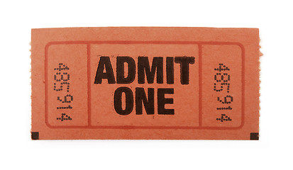 Image showing Admit one ticket